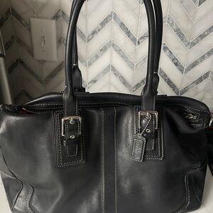 Coach Black Leather Hamilton Shoulder Bag